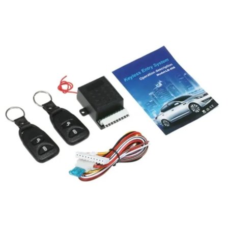 12V Universelt Bil Fjernstyrt Sentrallåssett Dørlås Låsing Kjøretøy Nøkkelfritt System med 2 Fjernkontroll Bil Sentrallås