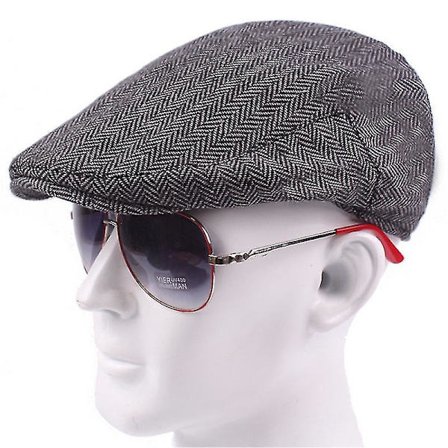 Miesten Vintage Newsboy Tweed Baker Gatsby Hat Peaky Flat Caps Blinders