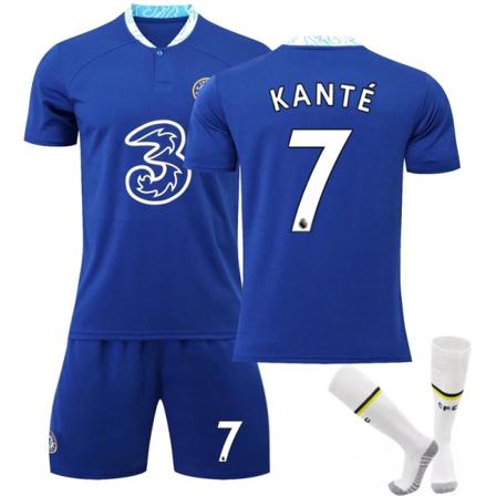 22-23 Chelsea Koti Lapset Aikuiset Jalkapallo Jalkapallopaita Trainin Paita Puku No.7 Kante 18