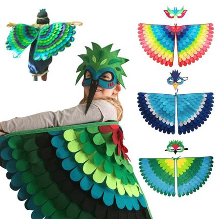 Birdwing Halloween Cosplay Djurdräkt Med Mask