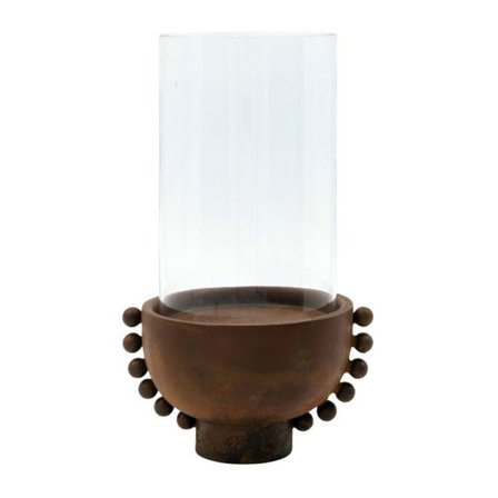 House doctor Manet kynttilänjalka, palanut punainen