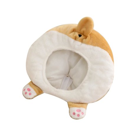 Sød pige plys hat cap gris, flodhest, corgi røv dukke hovedbeklædning kostume foto rekvisit