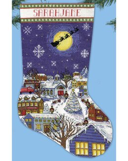 Broderikit Julstrumpa Julaftonskväll - Design Works Crafts