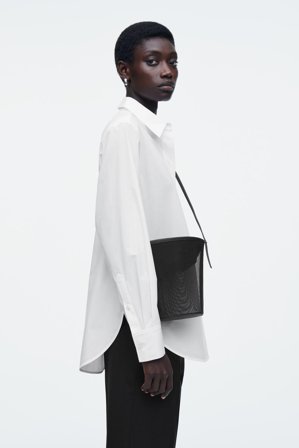 COS Women's Mini Bucket Bag - Mesh in Black