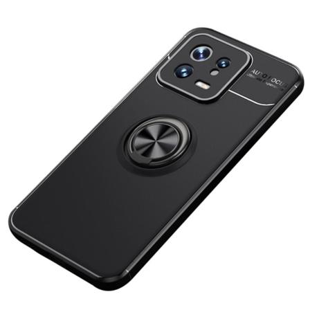 För Xiaomi 13 5G TPU Fodral skal med Finger Ring - Svart Svart