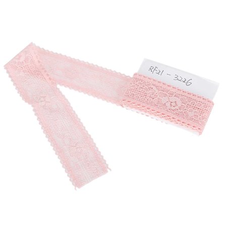 Rosa blondebånd med bølgemønster, dekorativ nylonkant, syutstyr, 3 cm bredt, 10 yards langt