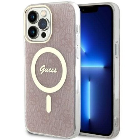 Guess 4G MagSafe-etui for iPhone 14 Pro Max - rosa
