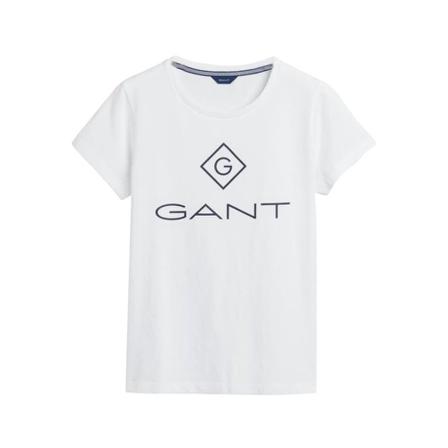Gant - T-shirts - Vit - Dam - Storlek: S, Dam, Storlek: S
