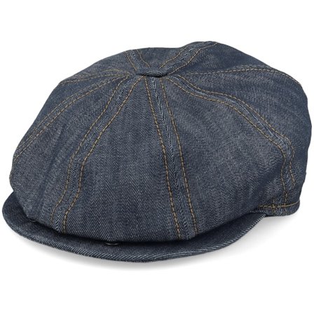CTH Ericson - Blå flatcap Keps - Gustav Organic Denim Blue Flat Cap @ Hatstore