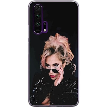 Kompatibelt Mobildeksel til Honor 20 Pro Lady Gaga portrett med solbriller og dramatisk sminke i mørk glamorøs stil