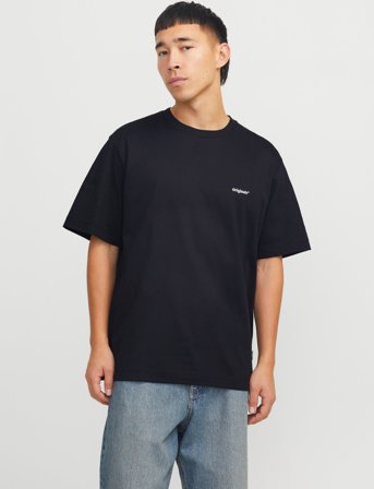 Jack & Jones Jorparos Easter Sketch Tee Ss Crew N Ln - Black - M