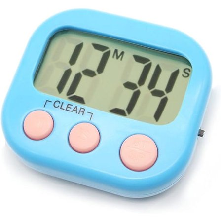 Keittiöajastin (ilman paristoa), magneettinen digitaalinen ajastin, äänekäs hälytyskeittiöajastin ruoanlaittoon, 2 kpl sininen, päivitetty hiljainen 