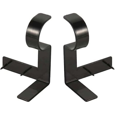 2 st Gardinstångsfästen, INGEN borr, INGEN skruv, svart