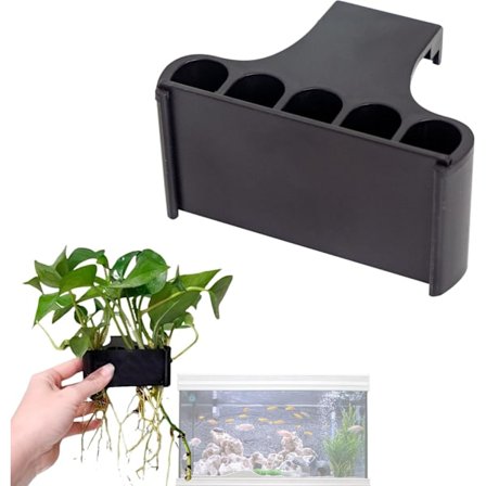 Akvaariokasvien pidike ruukut - Ripustettava kasviteline koukuilla akvaarioon, elävä akvaariotarvike, vesimaiseman koristeet