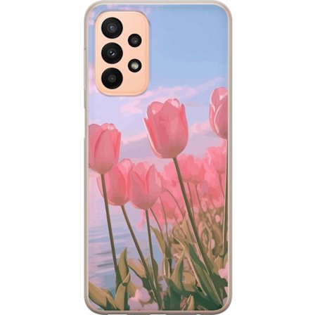 Mobilskal till Samsung Galaxy A23 med Rosa Tulpaner