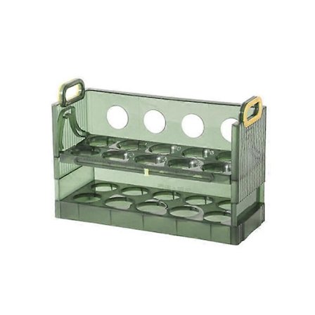 Æggeopbevaringsboks Holdbar og Praktisk Flip Æggeopbevaringsboks Nem at Bruge Stor Kapacitet 3 Lag Æggeholder til Køleskab