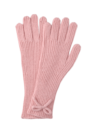 Å WOMAN Fingervantar med rosett SAGA Vantar & handskar Rosa ONESIZE