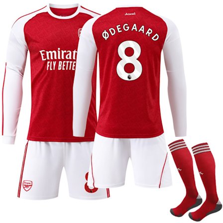 2025-2026 Arsenal Hjemme Langermet Fotballdrakt Nr.8 Ødegaard_qc