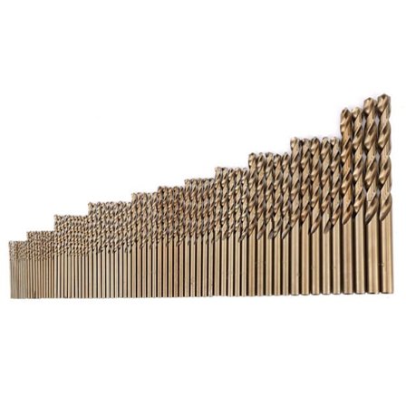 74pc M35 Cobalt Bor Sæt HSS-CO Spiral Bor Kombination Værktøjer (1,0-8,0mm)