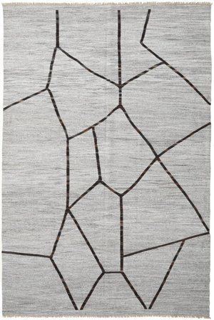 Tissé À La Main Kilim Semi-Antique Turquie Tapis 297X446 De Laine Gris Clair/Gris Grand
