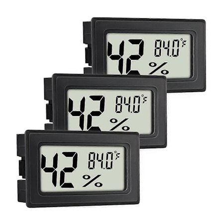 Multifunktionell digital inomhustermometer hygrometer - 3-pack, fuktmätare med inbyggd sensor