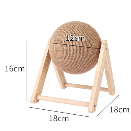 Cat Scratcher Toy Rädda dina möbler Slitstark Sisal Board Skrapande Roterbar Kula För Kattunge