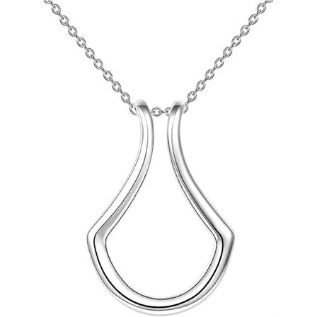Ringhållare Halsband för Kvinnor Flickor Ringhållare Halsband för Fru Flickvän Mamma Ringhållare Hänge Smycken Presenter - -