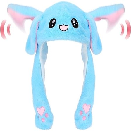 Djurhatt Plyschöron Moving Jumping Dress Up Cosplay Party för barn