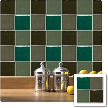 Kakelklistermærke 15x15 cm lilla, vægklistermærke til køkken & badeværelse, vandtæt vægdekoration 10-pak_TF_TF