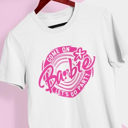 Kom nu lad os feste T-shirt parodi Barbie S Small s