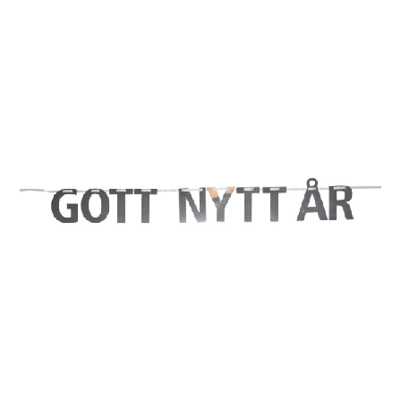 Banner Gott Nytt År Silver 2,2 M Silver