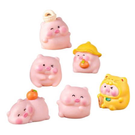 Liten Lykkegris Figur PVC Søt Dekorasjon For Skrivebord Hylle Bilinteriør