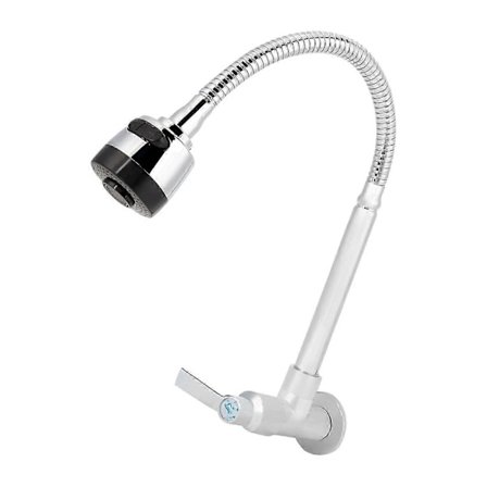 G1/2inch Husholdnings Kjøkken Enkelt Kaldt Vann 360° Roterbar Veggmontert Kran