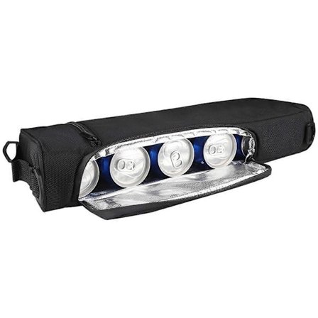 Golf-kylmälaukku, olutholkki golfbägiin, säädettävä olkahihna, kylmälaukkuun mahtuu 6 oluttölkkiä