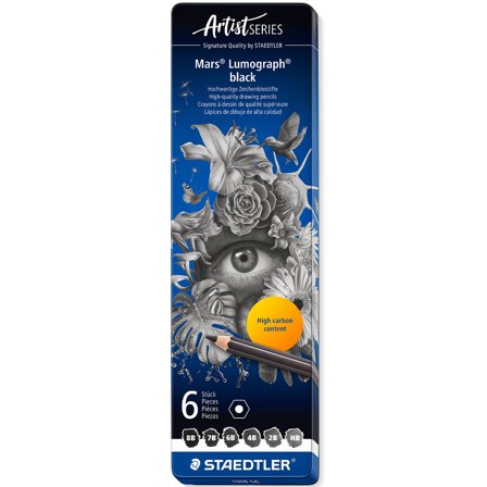 Staedtler Mars Lumograph Black 6-set
