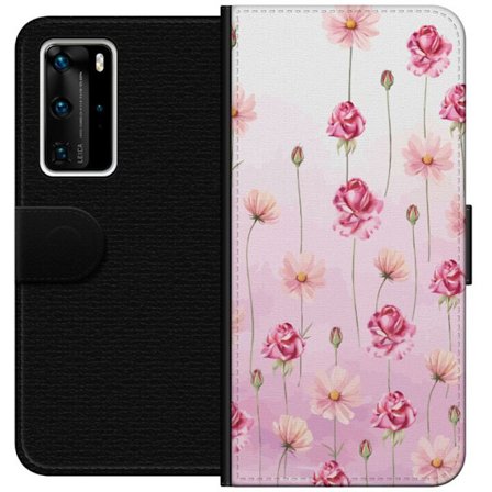 Kompatibelt Lommeboketui til Huawei P40 Pro Rose Petal Whisper