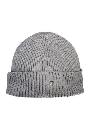 GANT Cotton Blend Logo Beanie Mössor Herr Grå ONESIZE