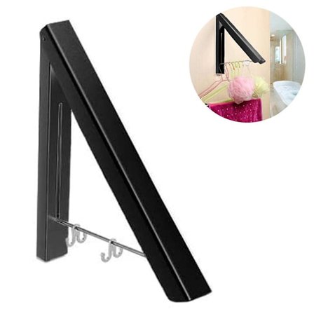 Retractable Clothes Rack Wall Mounted Folding Clothes Hanger