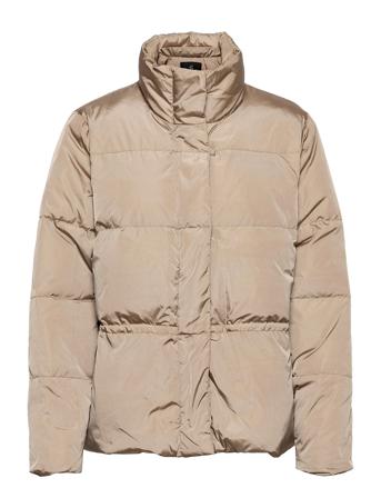 Down Lullu Jacket Vuorillinen Takki Topattu Takki Beige Bruuns Bazaar