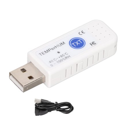 USB Datalogger Termohygrometer Multifunktion PC Data Logger Alarm Omgivelsestemperatur Luftfugtighedsmåler