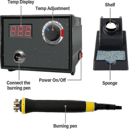 Pyrografiasetti puun polttoon, ammattimainen puunpolttotyökalu 30 vedeldade pennspetsar(,)