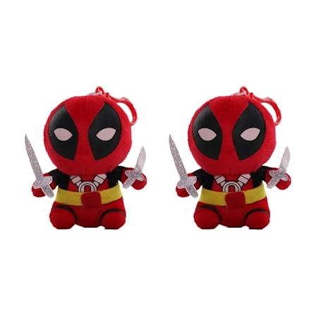 1 Sæt Q-version Film Deadpool og Wolverine Avengers Plyslegetøjsrygsæk Vedhæng Nøglering Fyldt Dukke Drengelegetøj Gave Engros Red