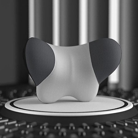 Bilhodestøtte nakkestøtte sete myk universell justerbar menn minne skum bil nakkepute kontor hvilepute bil auto del(grå-pute)