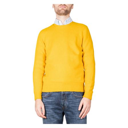 Drumohr Round-neck Knitwear , Geel , Heren , Maat: M Truien & Vesten