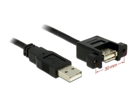 Delock USB-forlengelseskabel - USB til USB - 1 m