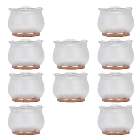 10 STK Stolben Gulvbeskytter Kontorbord Benbeskytter Anti-skli Gummi Filt Møbelbenbeskytter M