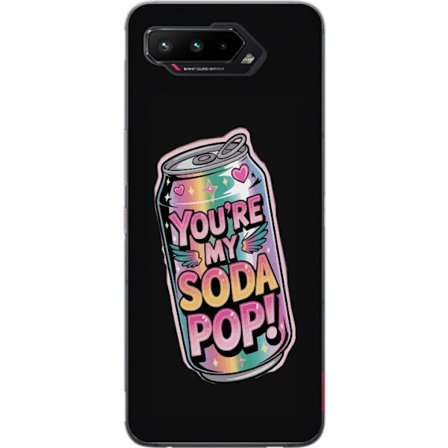 Kompatibelt Mobilskal till Asus ROG Phone 5 Du är min Soda Pop kawaii pastell regnbåge hjärtan glittrig burk