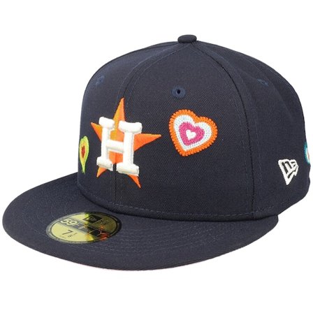 New Era - Azul fitted Gorra - Houston Astros 59FIFTY Chainstitchheart Navy Fitted @ Hatstore