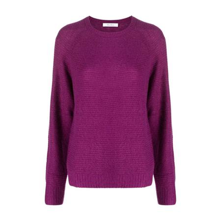 Max Mara Round-neck Strik Lilla, Dame Striktrøjer