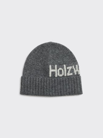 Holzweiler Haza Logo Wool Beanie - Dk. Grey Mix - Men's - One size